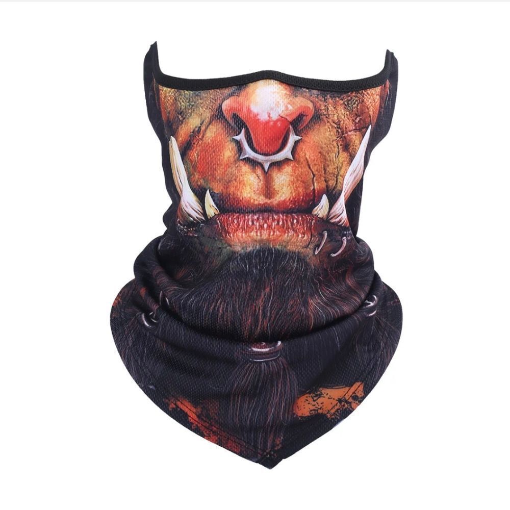 Half Face Mask Motorcycle Cycling Halloween UV Protection Balaclava Neck Scarf